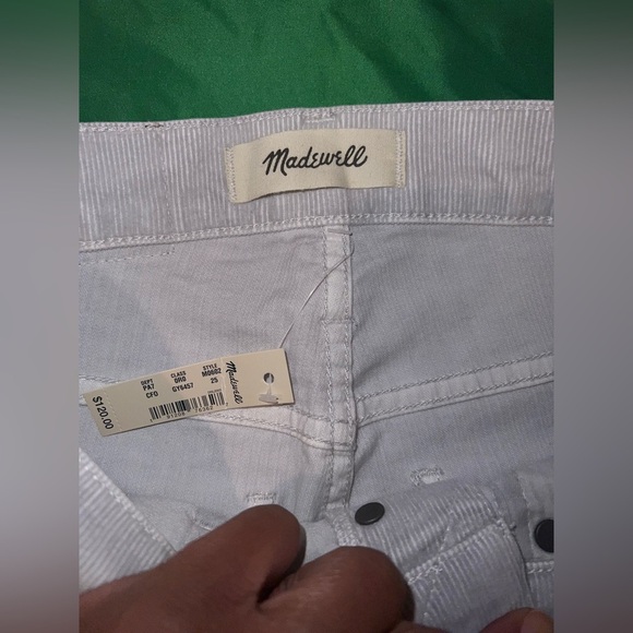 NWT Madewell Cali Denim- Boot Women's Light Gray. Corduroy Jeans size 25 - Picture 7 of 12